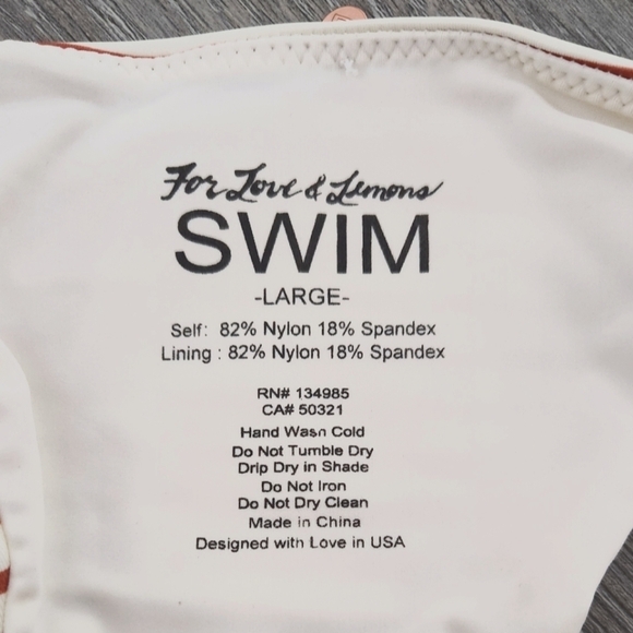 New!For Love and Lemons Coco Stripe Bikini Bottom *Only* - Picture 6 of 9